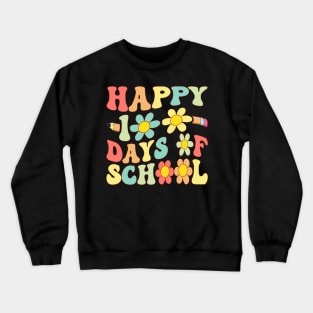 Happy 100 Days of School Kids Teachers 100 Days Smarter Crewneck Sweatshirt